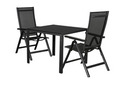 Hagestol Kingston 6 posisjoner svart - Sunlife®